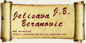 Jelisava Beranović vizit kartica